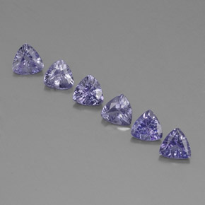 Pedras preciosas de tanzanita azul natural de  ct, trillion, VVS-VS