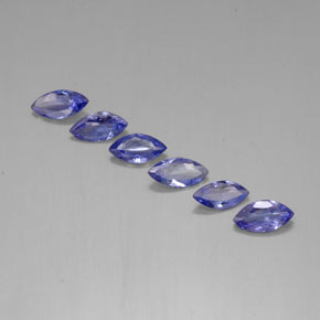 Pedras preciosas de Tanzanita Violeta Azul natural de 1.86 ct, Marquesa, VVS-VS