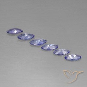 Pedras preciosas de Tanzanita Violeta Azul natural de 2.03 ct, Marquesa, VVS-VS