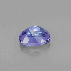 Tanzanita azul natural 0,96ct, almofada cortada, VS