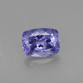 Tanzanita azul natural 0,99ct, almofada cortada, VS-SI