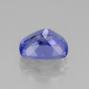Tanzanita azul natural 1,26ct, almofada cortada, VVS