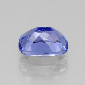 Tanzanita azul natural 0,97ct, almofada cortada, VVS