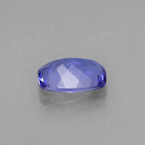 Tanzanita azul natural 0,89ct, almofada cortada, VVS