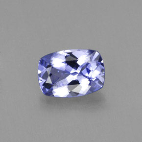Tanzanita azul natural 0,79ct, almofada cortada, VS