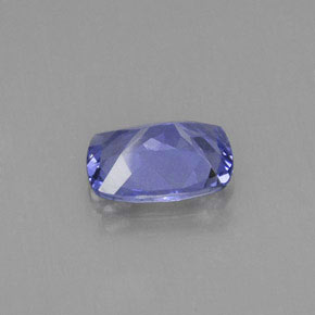 Tanzanita azul natural 0,79ct, almofada cortada, VS