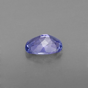 Tanzanita azul natural 0,81ct, almofada cortada, VVS