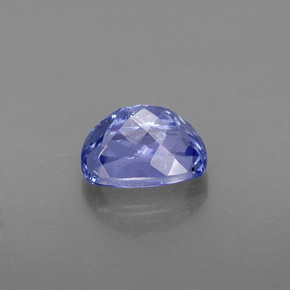 Tanzanita azul natural 1,21ct, almofada cortada, VS-SI