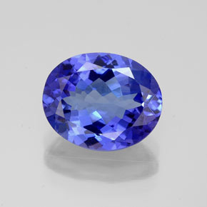 Tanzanita azul natural 2,84ct, corte oval, IF