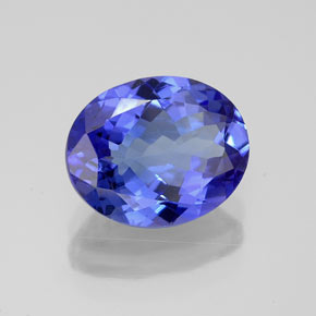 Tanzanita azul natural 2,84ct, corte oval, IF