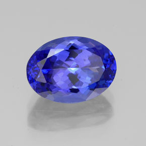 Tanzanita azul natural 3,33ct, corte oval, VVS