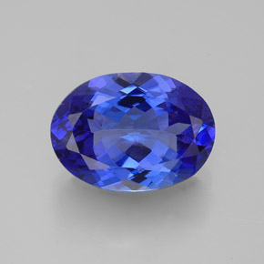 Tanzanita azul natural 3,06ct, corte oval, VVS-VS