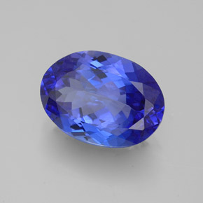 Tanzanita azul natural 3,06ct, corte oval, VVS-VS