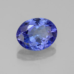 Tanzanita azul natural 2,38ct, corte oval, VVS-VS