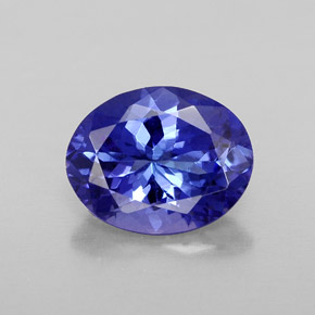 Tanzanita azul natural 2,48ct, corte oval, IF