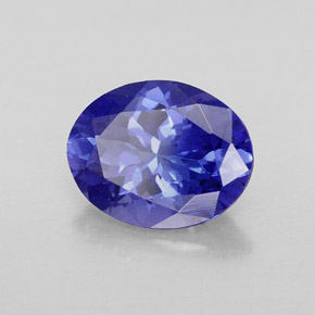 Tanzanita azul natural 2,48ct, corte oval, IF