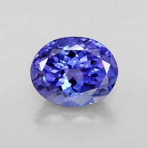 Tanzanita azul natural 3,13ct, corte oval, VVS