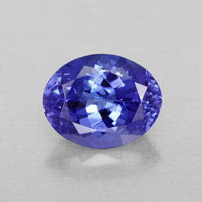 Tanzanita azul natural 2,61ct, corte oval, VVS