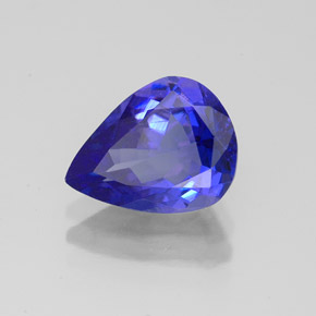 Tanzanita azul natural 2,03ct, formato de pêra, VVS