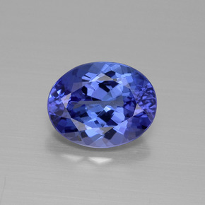 Tanzanita azul natural 2,12ct, corte oval, VVS