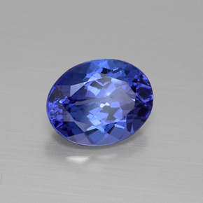 Tanzanita azul natural 2,12ct, corte oval, VVS