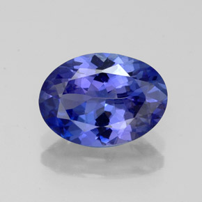 Tanzanita azul natural 2,57ct, corte oval, IF