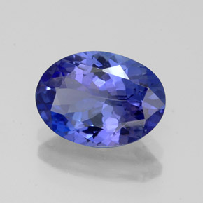 Tanzanita azul natural 2,57ct, corte oval, IF