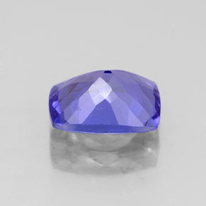 Tanzanita azul natural 1,60ct, almofada cortada, IF