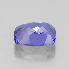 Tanzanita azul natural 2,36ct, almofada cortada, VVS