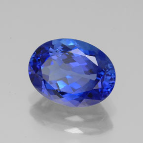Tanzanita azul natural 2,71ct, corte oval, IF