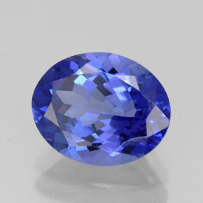 Tanzanita azul natural 2,92ct, corte oval, IF