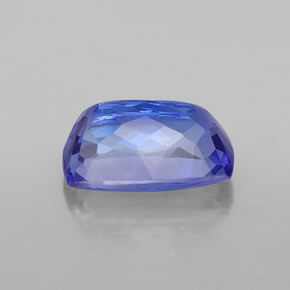 Tanzanita azul natural 3,38ct, almofada cortada, VVS