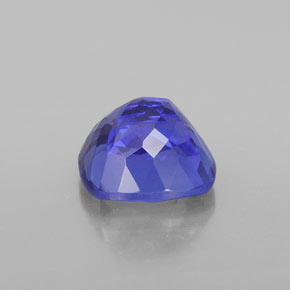 Tanzanita azul natural 2,44ct, almofada cortada, VVS
