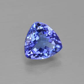 Tanzanita azul natural 1,84ct, trillion, VVS