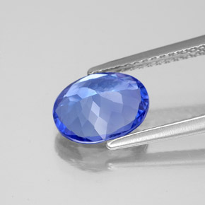 Tanzanita azul natural 1,95ct, corte oval, VS