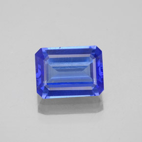 Tanzanita azul natural 1,63ct, corte esmeralda, VVS-VS