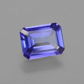 Tanzanita azul natural 1,79ct, corte esmeralda, VS