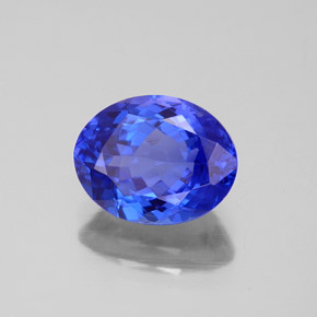 Tanzanita azul natural 2,81ct, corte oval, VVS