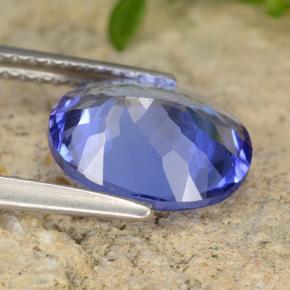 Tanzanita azul natural 2,56ct, corte oval, VVS-VS