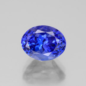 Tanzanita azul natural 2,75ct, corte oval, VVS
