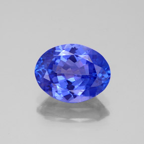 Tanzanita azul natural 2,38ct, corte oval, VVS-VS