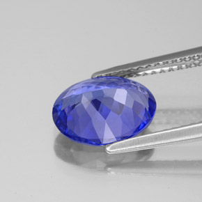Tanzanita azul natural 2,38ct, corte oval, VVS-VS
