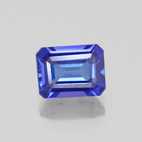 Tanzanita azul natural 1,77ct, corte esmeralda, VS