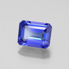 Tanzanita azul natural 1,77ct, corte esmeralda, VS