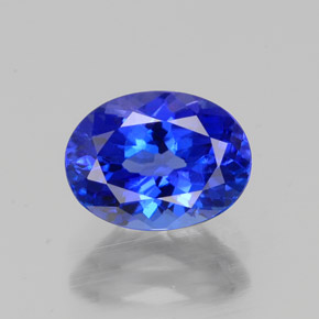 Tanzanita azul natural 1,60ct, corte oval, VVS-VS