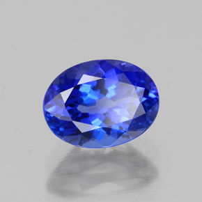 Tanzanita azul natural 1,60ct, corte oval, VVS-VS