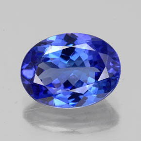 Tanzanita azul natural 2,66ct, corte oval, VVS