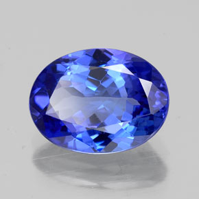 Tanzanita azul natural 2,66ct, corte oval, VVS