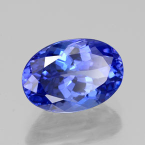 Tanzanita azul natural 2,73ct, corte oval, VVS-VS