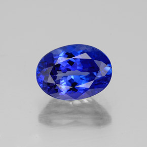 Tanzanita azul natural 2,42ct, corte oval, VVS
